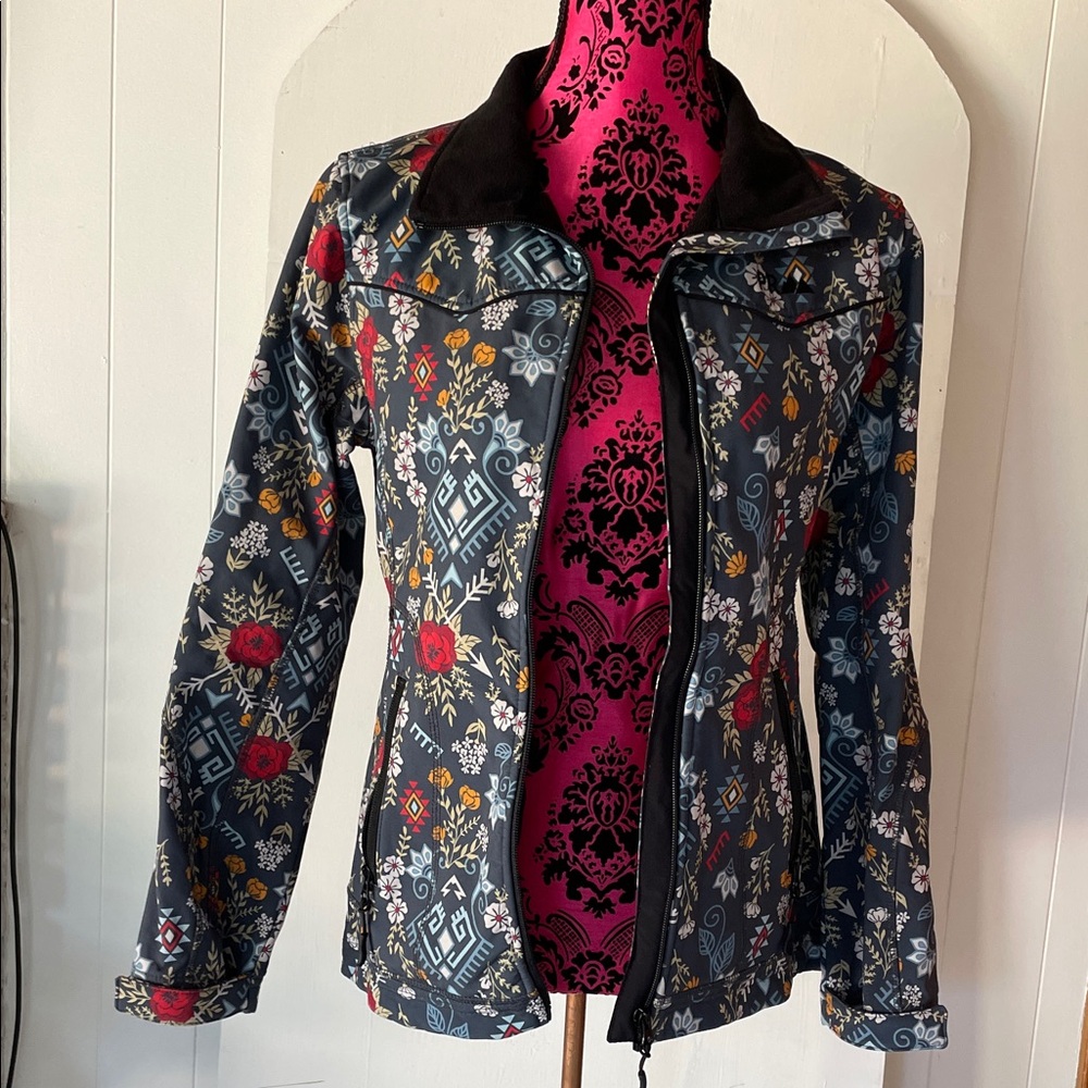Floral Patterned Bomber Jacket - Multicolor - image 1